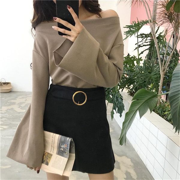 все match flare рукав slash-neck sexy трикотажных 2019 корея сладкие тонкого голые плечи мода женщина твердых свитера, White;black
все match flare рукав slash-neck sexy трикотажных 2019 корея сладкие тонкого голые плечи мода женщина твердых свитера, White;black