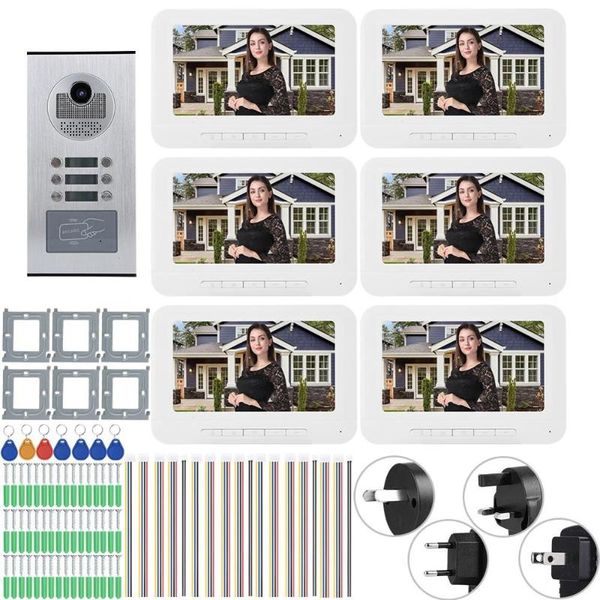 doorbells 6 apartamentos 7in/5 7in/3 7in 1000tvl hd puerta de vÃdeo teléfono intercomunicador timbre ir-cut cáma
doorbells 6 apartamentos 7in/5 7in/3 7in 1000tvl hd puerta de vÃdeo teléfono intercomunicador timbre ir-cut cáma