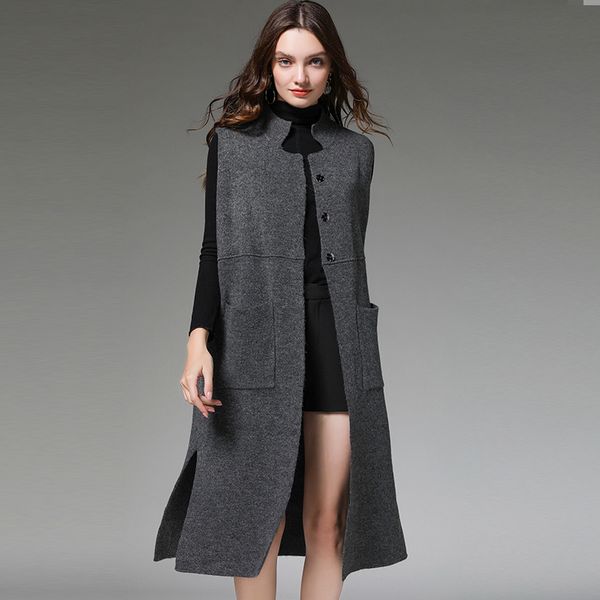 women's vests winter outwear vest long plus size women outwears coats grey black autumn casual coat female, Black;white
women's vests winter outwear vest long plus size women outwears coats grey black autumn casual coat female, Black;white