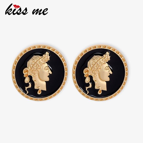 kissme women stud earrings wholesale white / black gold color coin round earrings fashion jewelry, Golden;silver
kissme women stud earrings wholesale white / black gold color coin round earrings fashion jewelry, Golden;silver