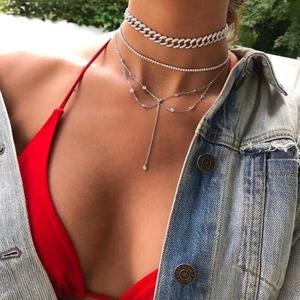 2020 new fashion design jewelry lariat factory wholesale promotion oval stone cz stone double layer bling necklaces, Silver
2020 new fashion design jewelry lariat factory wholesale promotion oval stone cz stone double layer bling necklaces, Silver
