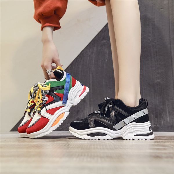women men mesh breathable casual shoes lovers dad platform chunky sneakers ladies vulcanize shoes fashion women sneakers, Black
women men mesh breathable casual shoes lovers dad platform chunky sneakers ladies vulcanize shoes fashion women sneakers, Black