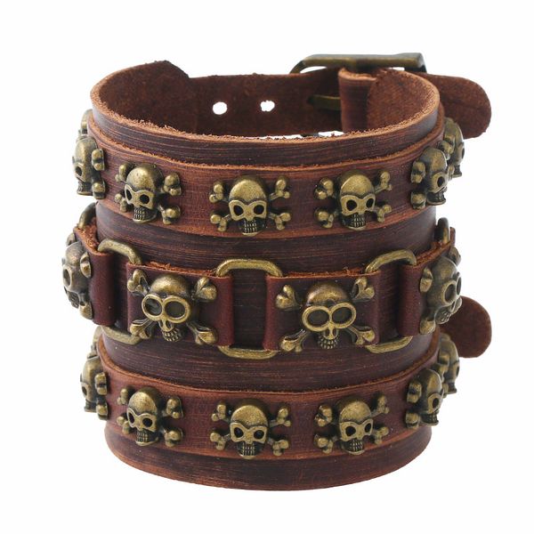 tennis vintage charm cuff bangles genuine leather skull wide wristband hyperbole retro bracelets 26.5cm adjustable motorcycle, Golden;silver
tennis vintage charm cuff bangles genuine leather skull wide wristband hyperbole retro bracelets 26.5cm adjustable motorcycle, Golden;silver