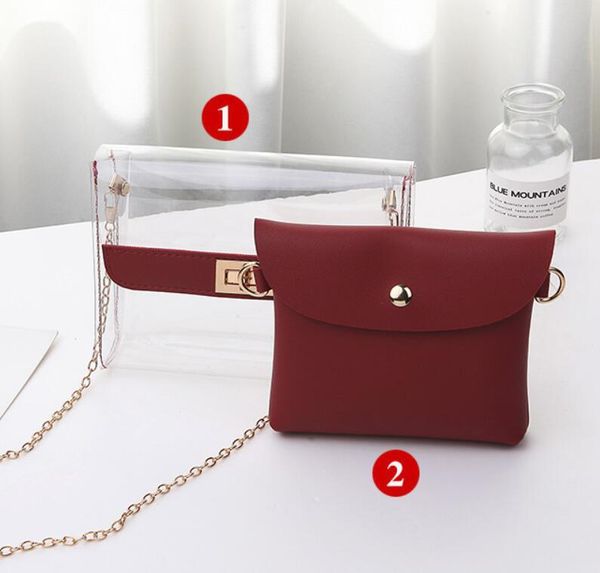 female 2pcs/jelly girl single women's shoulder bag new fashion personality lock chain transparent mini cross body small bags
female 2pcs/jelly girl single women's shoulder bag new fashion personality lock chain transparent mini cross body small bags