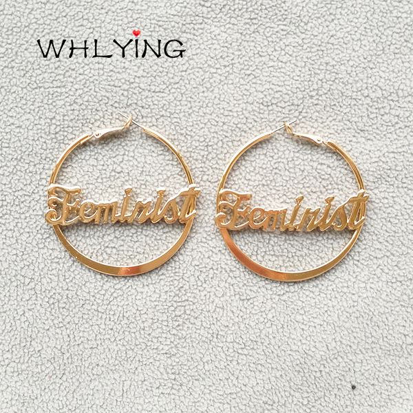 2020 new fashion hyberbole feminist earrings gold color alloy big circle personality hoop earrings jewelry for women gifts party, Golden;silver
2020 new fashion hyberbole feminist earrings gold color alloy big circle personality hoop earrings jewelry for women gifts party, Golden;silver