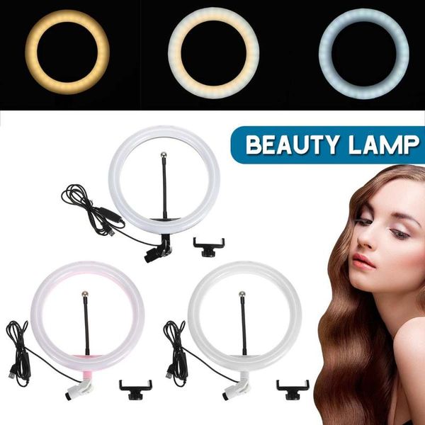 10" 26cm Selfie Ring Light With Cell Phone Holder For Youtube Video Live Stream Makeup Pgraphy, Dimmable Fill Lamp