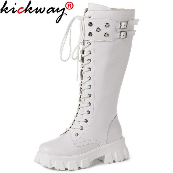 kickway genuine leather knee high boots women cow leather lace up buckle female round toe casual booties shoes woman, Black
kickway genuine leather knee high boots women cow leather lace up buckle female round toe casual booties shoes woman, Black