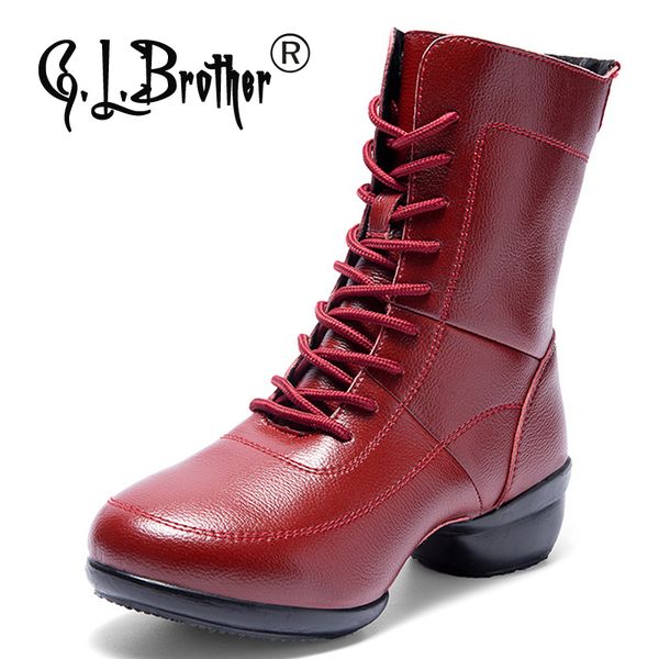 g.l.brother autumn winter leather warm dance boots women soft comfortable sailor modern dance shoes, Black
g.l.brother autumn winter leather warm dance boots women soft comfortable sailor modern dance shoes, Black
