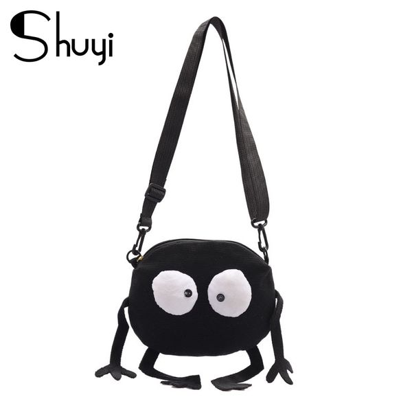 shuyi cartoon ladies messenger bag plush big eyeball women's shoulder bag canvas black shoulder strap plastic buckle female
shuyi cartoon ladies messenger bag plush big eyeball women's shoulder bag canvas black shoulder strap plastic buckle female