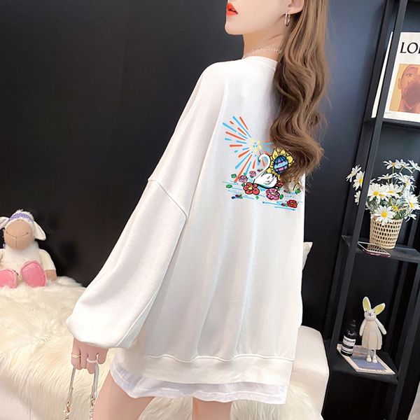 fake two-piece round neck sweater women's autumn 2020 new korean style loose bf lazy wind internet red super ins coat sweater coatcoat, Black
fake two-piece round neck sweater women's autumn 2020 new korean style loose bf lazy wind internet red super ins coat sweater coatcoat, Black