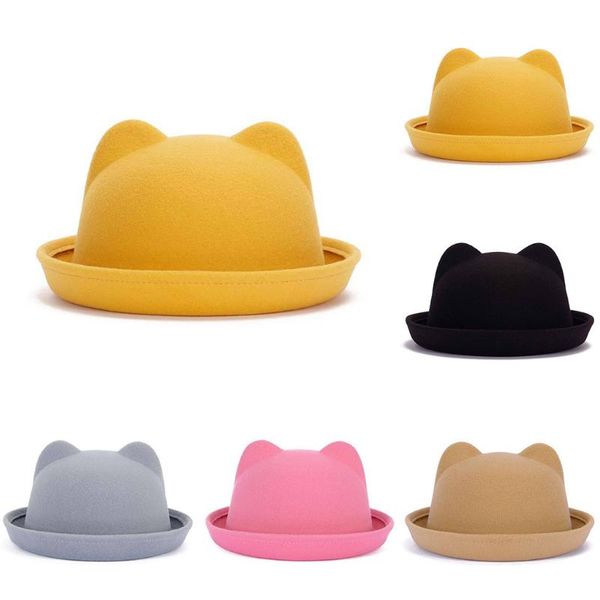 fashion autumn winter wool hat fedora vintage lady cute children trendy wool hat with ears bowler floppy hats for women, Blue;gray
fashion autumn winter wool hat fedora vintage lady cute children trendy wool hat with ears bowler floppy hats for women, Blue;gray