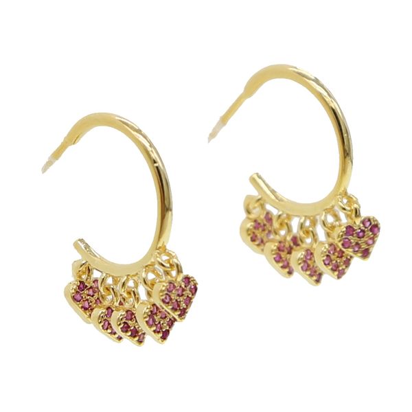 stud cereza heart with red cz simple geometric round earring for women girls, Golden;silver
stud cereza heart with red cz simple geometric round earring for women girls, Golden;silver