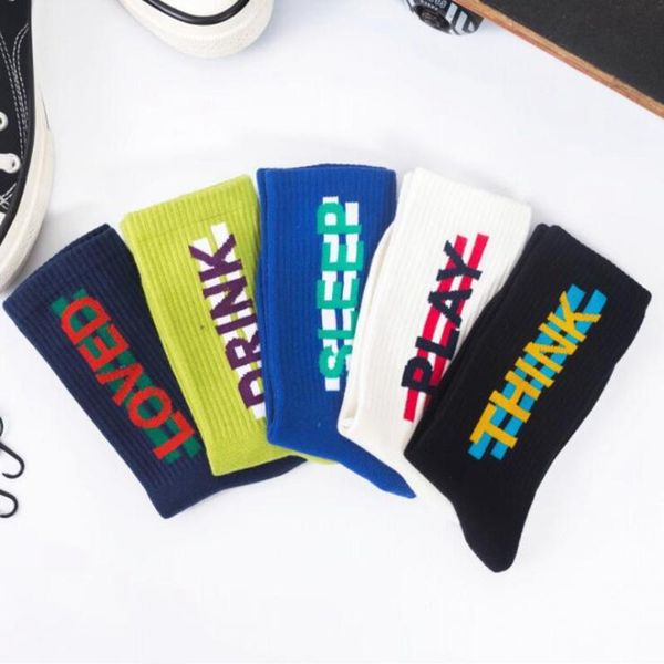 men's socks spring trendy hip-hop cotton skateboard english street dance women, Black
men's socks spring trendy hip-hop cotton skateboard english street dance women, Black