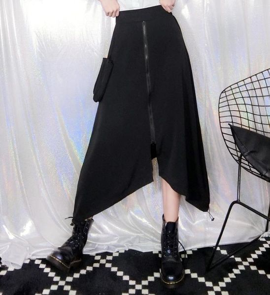 new summer punk black zipper split irregular skirt fashion loose gothic female high waist long skirt streetwear cool girl
new summer punk black zipper split irregular skirt fashion loose gothic female high waist long skirt streetwear cool girl