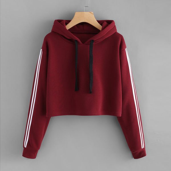 2019 new sweatshirts womens striped long sleeve hoodie sweatshirt jumper hooded pullover blusas mujer de moda, Black
2019 new sweatshirts womens striped long sleeve hoodie sweatshirt jumper hooded pullover blusas mujer de moda, Black