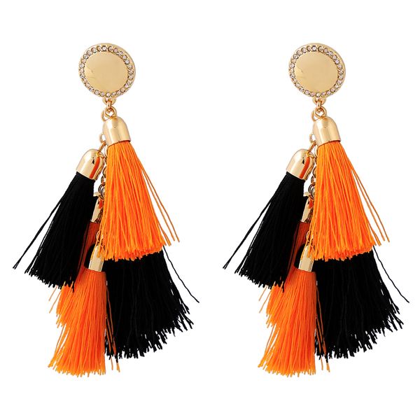 uer ed00745c 2020 new blur orange black contrast color rope tassel drop earrings for girls women jewelry, Silver
uer ed00745c 2020 new blur orange black contrast color rope tassel drop earrings for girls women jewelry, Silver