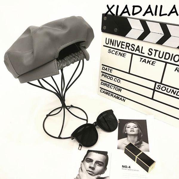 beret women's pu leather cap spring and autumn octagonal hat art versatile pumpkin hat retro british, Blue;gray
beret women's pu leather cap spring and autumn octagonal hat art versatile pumpkin hat retro british, Blue;gray