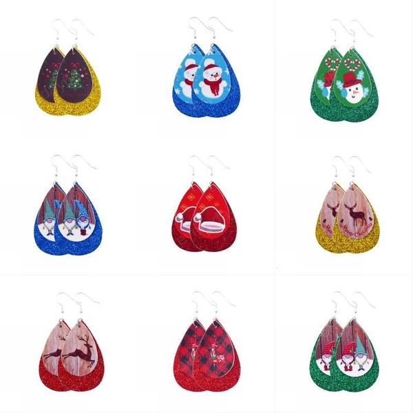 17 styles women christmas tree earrings handmade faux leather earrings fashion teardrop dangle earring xmas charm jewelry for lady, Silver
17 styles women christmas tree earrings handmade faux leather earrings fashion teardrop dangle earring xmas charm jewelry for lady, Silver