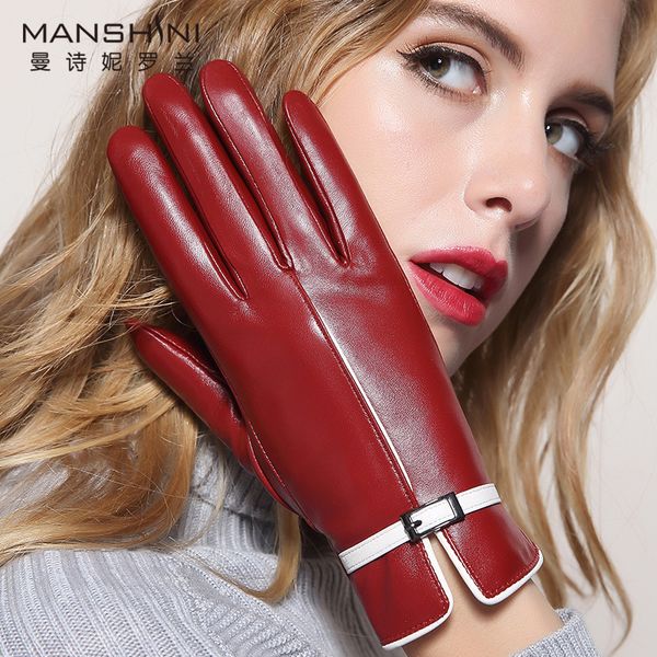 winter genuine leather gloves cashmere thicken warm sheepskin telefingers gloves driving touchscreen women' fashion 088, Blue;gray
winter genuine leather gloves cashmere thicken warm sheepskin telefingers gloves driving touchscreen women' fashion 088, Blue;gray