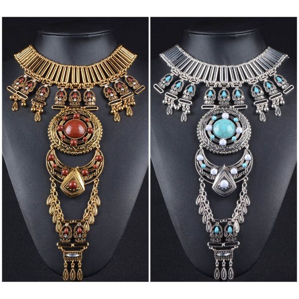 vintage bohemian necklace fashion body jewelry exaggerated accessories for women, Silver
vintage bohemian necklace fashion body jewelry exaggerated accessories for women, Silver