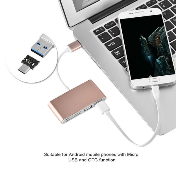 multifunction usb-c otg combo 2 in 1 micro usb usb 3.0 otg usb hub support sd /tf micro sd card reader function ing
multifunction usb-c otg combo 2 in 1 micro usb usb 3.0 otg usb hub support sd /tf micro sd card reader function ing