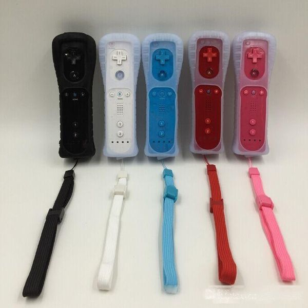 

game motion plus remote nunchuck controller wireless gaming nunchuk controllers with silicon case strap for nintendo wii console