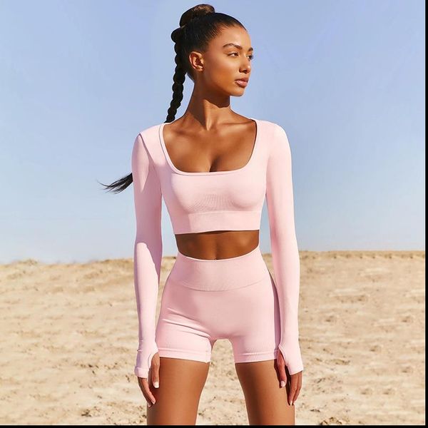 nclagen crop biker shorts two pieces set long sleeve gloves streetwear bodycon women sporty tracksuit gyms active outfit, Gray
nclagen crop biker shorts two pieces set long sleeve gloves streetwear bodycon women sporty tracksuit gyms active outfit, Gray