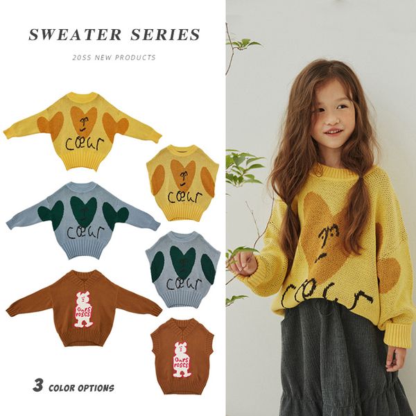 2020 new style for autumn and winter ld series boys and girls cotton knitted sweater vest two piece suit, Blue
2020 new style for autumn and winter ld series boys and girls cotton knitted sweater vest two piece suit, Blue
