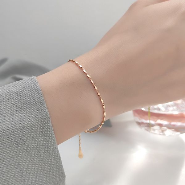 s925 sterling silver color simple square box chain 18cm bracelet for women lady daughter jewelry gift, Golden;silver
s925 sterling silver color simple square box chain 18cm bracelet for women lady daughter jewelry gift, Golden;silver