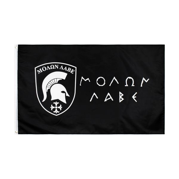 hanging black and white greek spartan molon labe flag for decoration high guality hipping direct factory 3x5 fts 90cmx150cm
hanging black and white greek spartan molon labe flag for decoration high guality hipping direct factory 3x5 fts 90cmx150cm