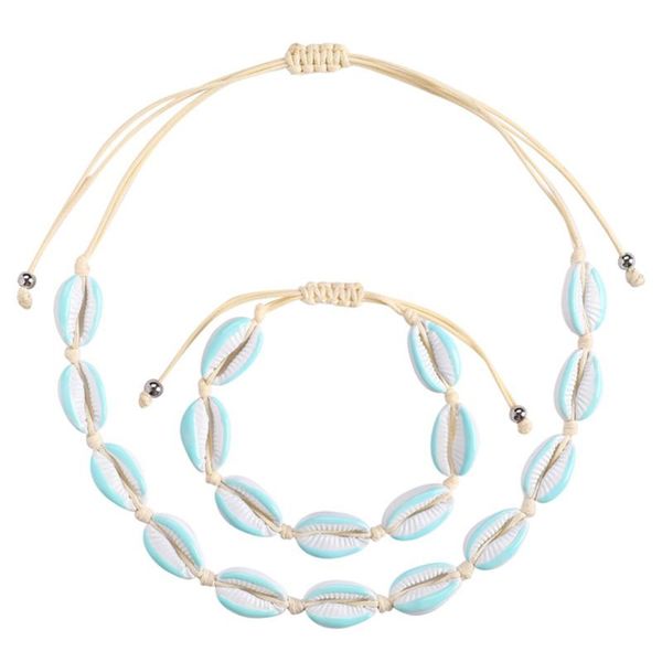 ocean beach style shell necklace bracelet set fashion lady women color drops neck chain bracelets jewelry gifts, Silver
ocean beach style shell necklace bracelet set fashion lady women color drops neck chain bracelets jewelry gifts, Silver