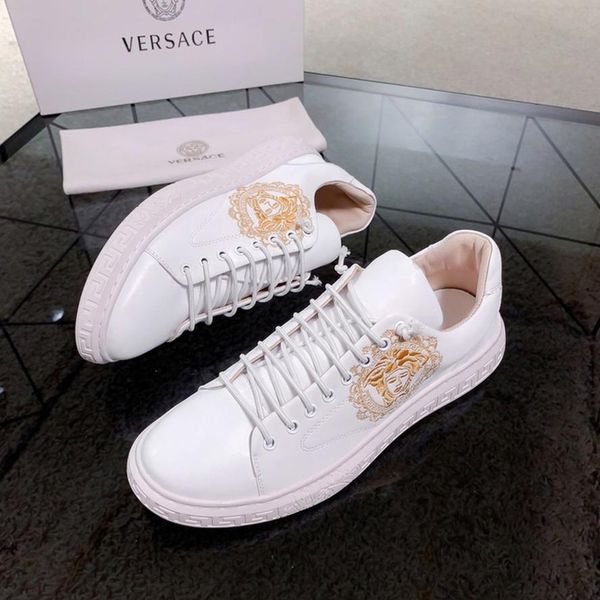new fashion luxury design sneakers mens or womens leather flat running shoes zapatos vintage with box 7 y q g o, Black
new fashion luxury design sneakers mens or womens leather flat running shoes zapatos vintage with box 7 y q g o, Black