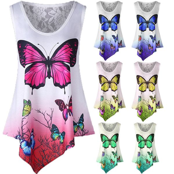 women's t-shirt summer tank plus size women lace splice tee shirts casual o-neck irregular butterfly print t shirt 4xl 5xl large, White
women's t-shirt summer tank plus size women lace splice tee shirts casual o-neck irregular butterfly print t shirt 4xl 5xl large, White