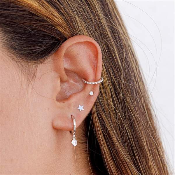 aprilgrass brand 925 sterling silver stud earrings for women simple lucky pentagram piercing earrings fashion minimalist cartilage earrings, Golden;silver
aprilgrass brand 925 sterling silver stud earrings for women simple lucky pentagram piercing earrings fashion minimalist cartilage earrings, Golden;silver