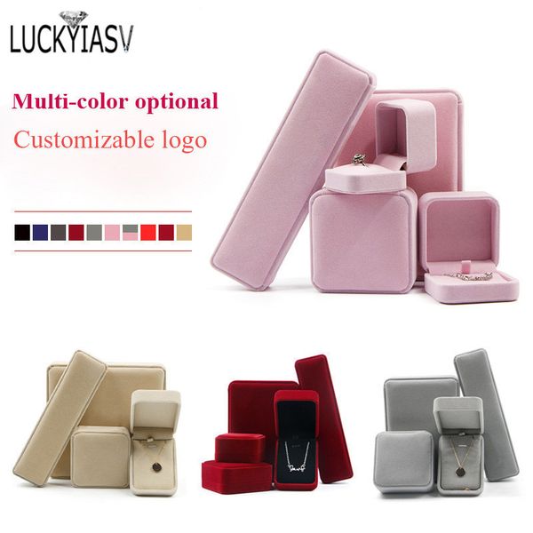 velvet box jewelry display ring box pendant necklace gift organizer wedding ring storage necklace bracelet 9 colors, Pink;blue
velvet box jewelry display ring box pendant necklace gift organizer wedding ring storage necklace bracelet 9 colors, Pink;blue