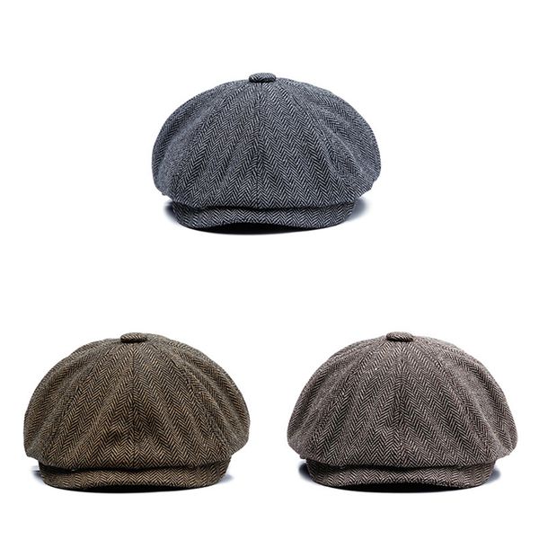 berets classic retro herringbone sboy cap gray brown octagon breathable pumpkin hat gatsby flat caps elegant beret nz159, Blue;gray
berets classic retro herringbone sboy cap gray brown octagon breathable pumpkin hat gatsby flat caps elegant beret nz159, Blue;gray