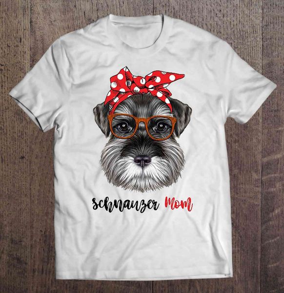 men funny t shirt fashion tshirt schnauzer mom face women t-shirt