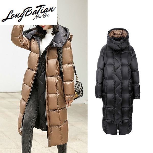 down women's winter jacket double sided coat female hooded parkas woman long warm clothes fashion 2020 mujer chaqueta, Black
down women's winter jacket double sided coat female hooded parkas woman long warm clothes fashion 2020 mujer chaqueta, Black