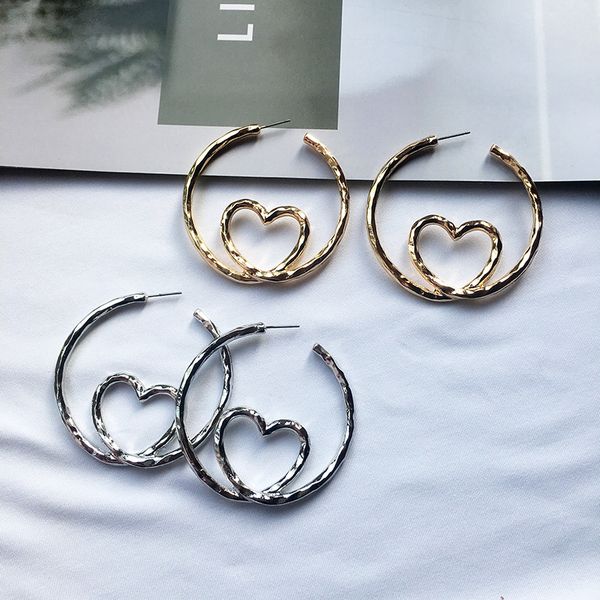 High Quality Women New Design Round Earrings Heart Hoop Earrings Wholesale For Women Girls Gold Color Accessories Jewelry
High Quality Women New Design Round Earrings Heart Hoop Earrings Wholesale For Women Girls Gold Color Accessories Jewelry