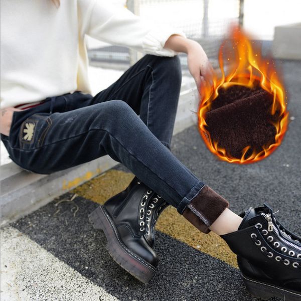2020 new style fashion woman cotton casual thicken and keep warm jeans 055, Blue
2020 new style fashion woman cotton casual thicken and keep warm jeans 055, Blue