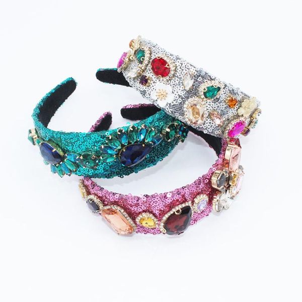 colorful flower crown tiara hairband sequins handmade suture pearl hair jewelry for women baroque accessories 113, Golden;silver
colorful flower crown tiara hairband sequins handmade suture pearl hair jewelry for women baroque accessories 113, Golden;silver