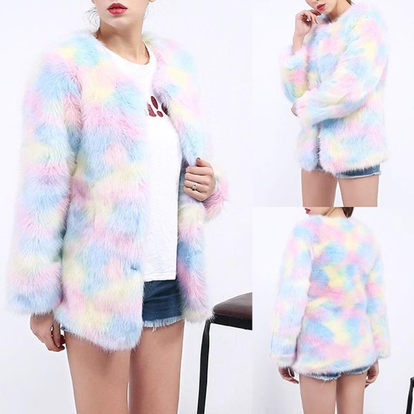 arloneet women faux fur furry coat jacket winter long artifical fur warm fake women's coats female cd05, Blue
arloneet women faux fur furry coat jacket winter long artifical fur warm fake women's coats female cd05, Blue