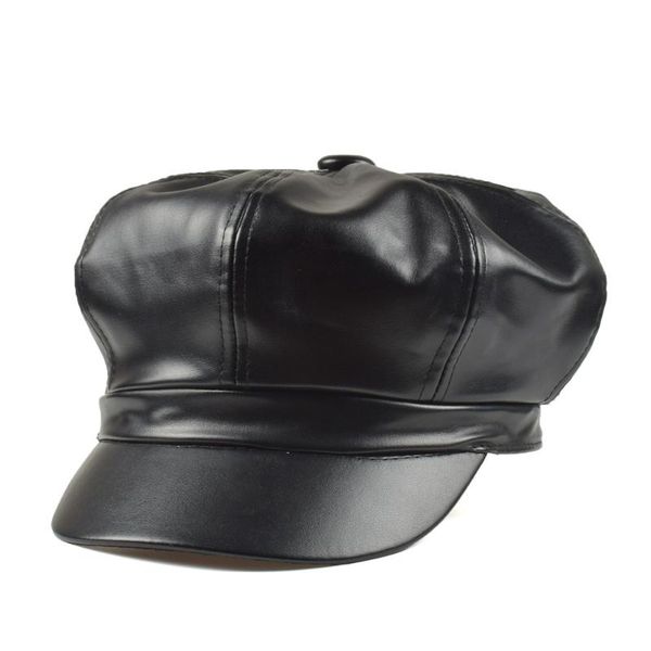 berets autumn artificial leather cap for women winter solid color artist hats octagonal beret, Blue;gray
berets autumn artificial leather cap for women winter solid color artist hats octagonal beret, Blue;gray
