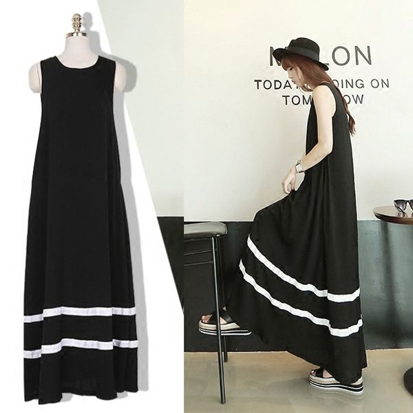 casual dresses korean summer women dress slim milk silk black white long ladies loose fashion sleeveless vest-dress bottoming clothes, Black;gray
casual dresses korean summer women dress slim milk silk black white long ladies loose fashion sleeveless vest-dress bottoming clothes, Black;gray