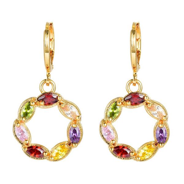 multicolor cubic zirconia gold color women fashion colorful cz round circle dangle earrings jewelry, Silver
multicolor cubic zirconia gold color women fashion colorful cz round circle dangle earrings jewelry, Silver