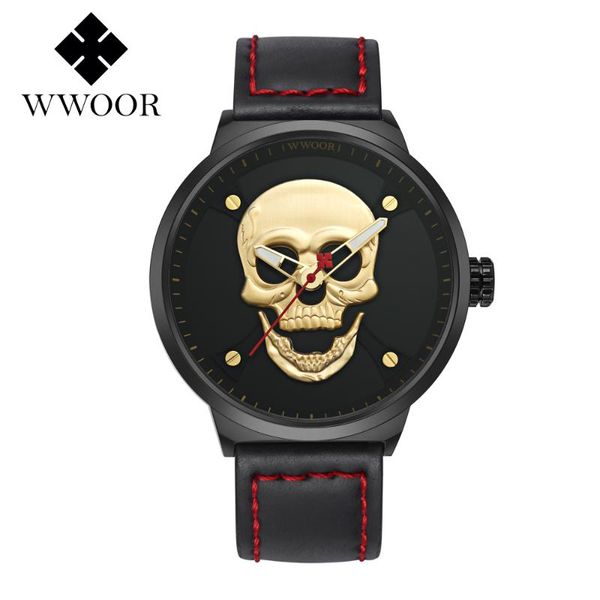 wwoor men watch brand casual fashion 3d skull leather strap watches fashion sports waterproof wristwatch relogio masculino, Slivery;brown
wwoor men watch brand casual fashion 3d skull leather strap watches fashion sports waterproof wristwatch relogio masculino, Slivery;brown