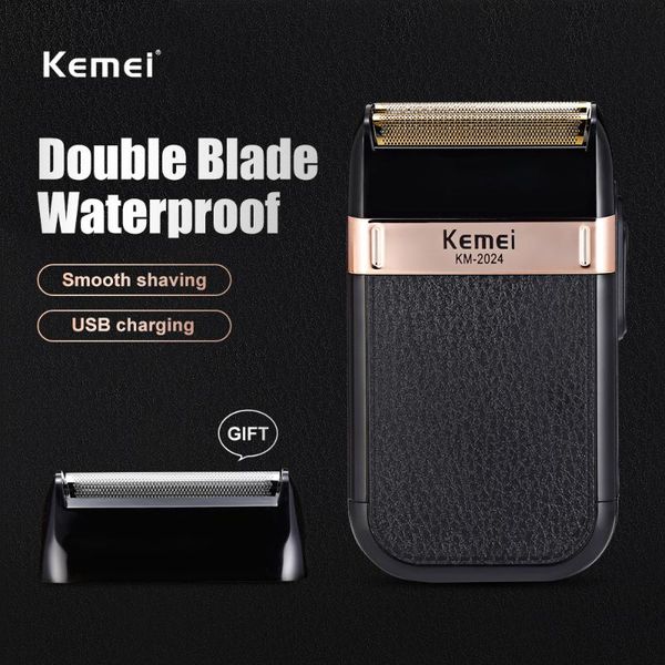 

electric shavers kemei shaver for men twin blade reciprocating cordless razor hair beard usb rechargeable shaving machine barber trimmer