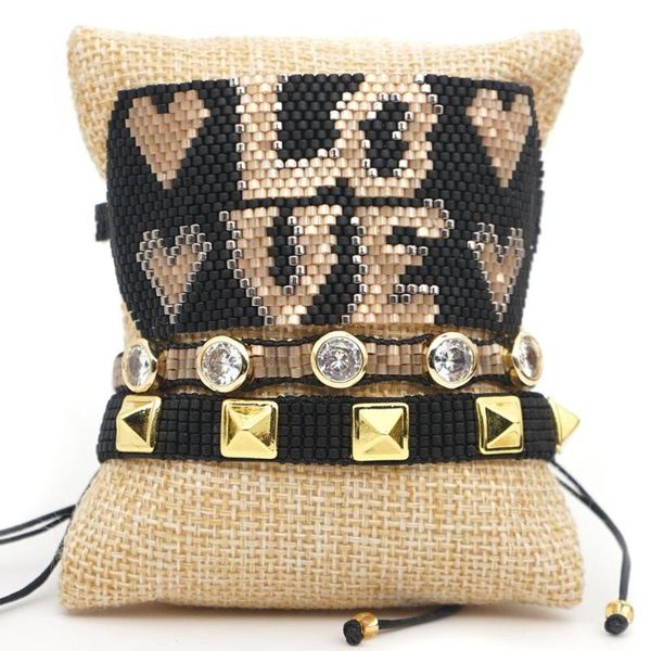 charm bracelets shinusboho 2021 fashion miyuki mizhu handmade love with rivets and give women unique jewelry, Golden;silver
charm bracelets shinusboho 2021 fashion miyuki mizhu handmade love with rivets and give women unique jewelry, Golden;silver