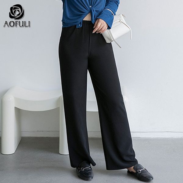 3xl 4xl black elastic waist wide leg pants plus size autunn women solid colour full length long trousers a2181, Black;white
3xl 4xl black elastic waist wide leg pants plus size autunn women solid colour full length long trousers a2181, Black;white