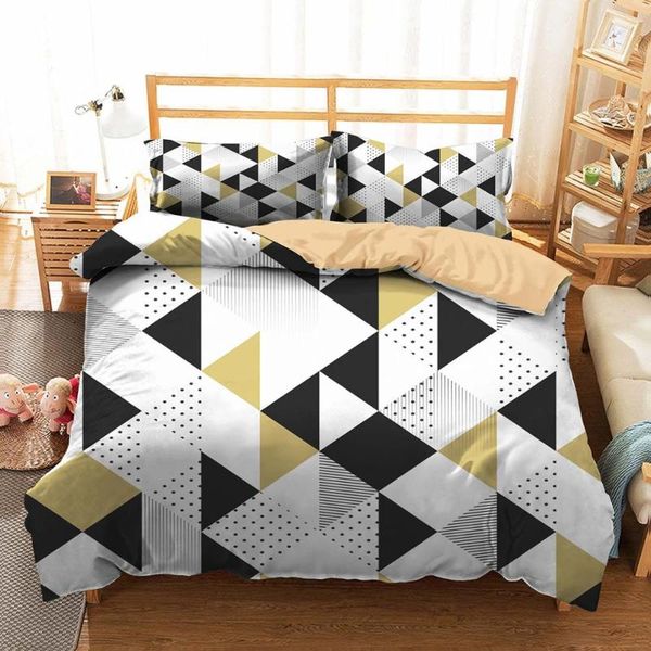 double bed coverlet home textiles black rhombus pattern bedding clothes with pillowcases king size
double bed coverlet home textiles black rhombus pattern bedding clothes with pillowcases king size